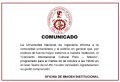 COMUNICADO CONCIERTO INTERNACIONAL CULTURAL PERÚ MÉXICO HA SIDO CANCELADO