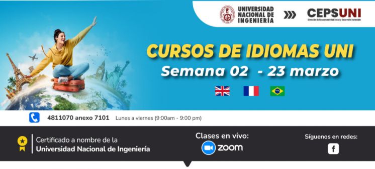 (CEPS - UNI) / Cursos de idiomas UNI - semana 02 - 23 marzo