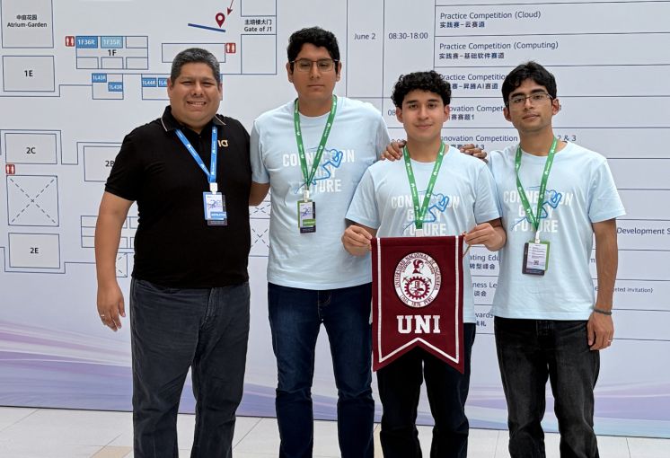 Equipo Network Track de la UNI logra podio mundial en concurso de Huawei