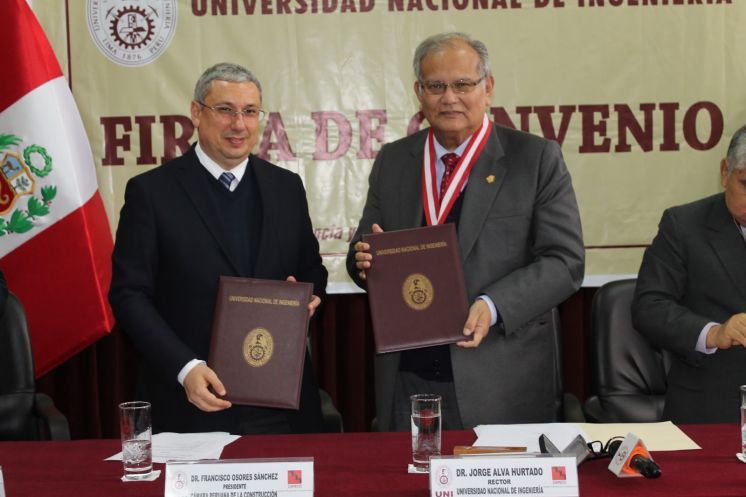 CAPECO y la UNI firman convenio para desarrollar mecanismos de t&eacute;cnicas y prestaci&oacute;n de servicios entre ambas instituciones