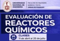CURSO: EVALUACI&Oacute;N DE REACTORES QU&Iacute;MICOS