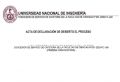 ACTA DE DECLARACIÓN DE DESIERTO DEL PROCESO CONCESIÓN DEL SERVICIO DE CAFETERÍA N° 001-2025-FC-UNI - PRIMERA CONVOCATORÍA