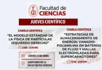 Jueves Cient&iacute;ficos que organiza la Facultad de Ciencias | Fecha 23 de Abril