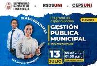 RSDS UNI / GESTIÓN PÚBLICA MUNICIPAL / INICIO CLASES GRATUITAS : 13 DE JULIO