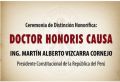 PALABRAS DEL DOCTOR JORGE ALVA, RECTOR UNI, EN LA CEREMONIA DE OTORGAMIENTO DEL DOCTORADO HONORIS CAUSA AL ING. MARTIN VIZCARRA CORNEJO