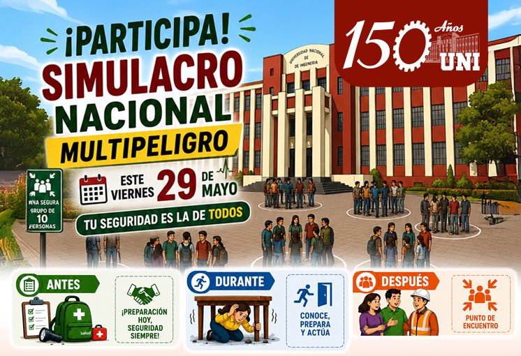 UNI participar&aacute; en el Simulacro Nacional Multipeligro 2026 para fortalecer su capacidad de respuesta ante desastres