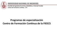Programas de especializaci&oacute;n del Centro de Formaci&oacute;n Continua de la FIEECS