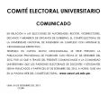 Comunicado sobre el Cronograma