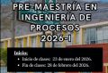POSGRADO FIQT: PRE-MAESTRIA EN INGENIER&Iacute;A DE PROCESOS ADMISION 2026-1 | INICIO 23 DE ENERO DEL 2026