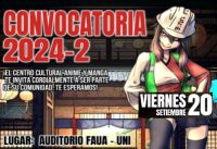 CONVOCATORIA 2024-2 PARA PERTENECER A LA COMUNIDAD DEL CENTRO CULTURAL ANIME Y MANGA | FECHA 20 DE SETIEMBRE