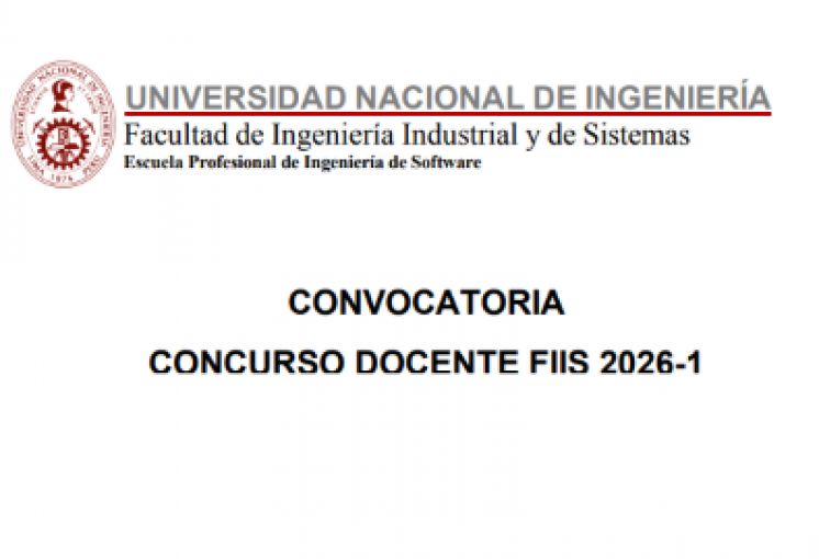 CONVOCATORIA CONCURSO DOCENTE FIIS 2026-1 | ENTREGA DE DOCUMENTOS HASTA EL 23 DE FEBRERO