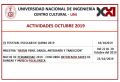 ACTIVIDADES DEL MES DE OCTUBRE 2019 DEL CENTRO CULTURAL UNI