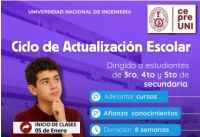 CEPRE UNI te brindamos una preparaci&oacute;n exigente, actualizada, con docentes especializados y enfocada en resultados reales.: ACTUALIZACI&Oacute;N ESCOLAR 2026