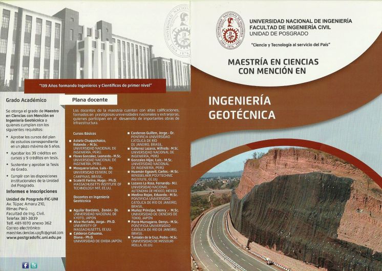 Maestría en Ciencias con Mención en Ingeniería Geotécnica