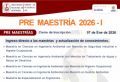 Unidad de Posgrado de la Facultad de Ingenier&iacute;a Ambiental de la UNI, ha programado la convocatoria de la Pre Maestr&iacute;a 2026-I | Cierre de Inscripciones 07 de Enero del 2026
