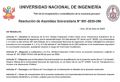 Resolución de Asamblea Universitaria N° 001-2025-UNI