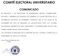 COMIT&Eacute; ELECTORAL UNIVERSITARIO