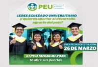 Programa de Extensi&oacute;n Universitaria (PEU) MIDAGRI 2026: "Cultivando Talentos".| Exclusivo para egresados universitarios | Fecha &uacute;nica de postulaci&oacute;n 26 de Marzo