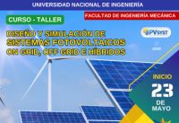 Conviértete en un experto en Energía Solar con nuestro Curso de Diseño y Simulación de Sistemas Fotovoltaicos ! Inicio:  23 de mayo del 2024