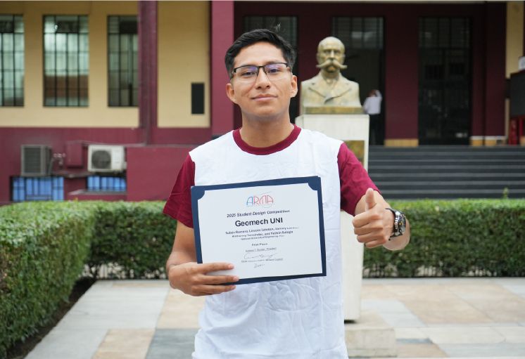 Estudiantes de la UNI ganan primer puesto en competencia internacional de dise&ntilde;o en mec&aacute;nica de rocas