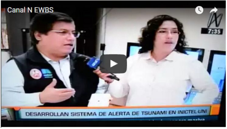 CANAL N difundió la investigación de INICTEL-UNI sobre Alerta Temprana contra Tsunamis