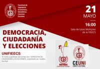 UNIFIEECS Y Comité Electoral UNI invitan al PRIMER FORO PRESENCIAL: &quot;DEMOCRACIA, CIUDADANÍA Y ELECCIONES&quot; | Fecha 21 de mayo