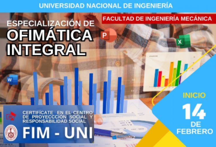 Proyección Social de la FIM  Cursos 2024 | ¡Desata tu Potencial con la Especialización en Ofimática! | Inicio 14 de Febrero