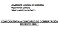 CONVOCATORIA AL CONCURSO DE CONTRATACI&Oacute;N DOCENTE 2026-1 DE LA FC-UNI | RECEPCI&Oacute;N DE EXPEDIENTES HASTA EL 06 DE MARZO