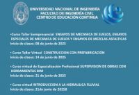 Cursos Talleres organizados por el Centro de Educación Continua de la FIC-UNI | INICIOS JUNIO 2025