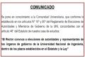 COMUNICADO DE SECRETARÍA GENERAL UNI