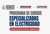 RSDS UNI / Programa de cursos especializados en electricidad. Setiembre