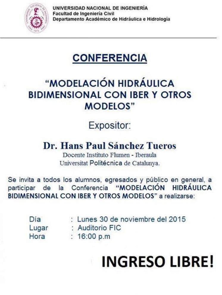 Conferencia de Modelación Hidráulica