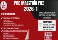 Programa de Pre Maestr&iacute;a FIEE 2026-1 | Inscripciones hasta el 30 de Enero del 2026