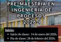 POSGRADO FIQT: PRE-MAESTRIA EN INGENIER&Iacute;A DE PROCESOS ADMISION 2026-1 | INICIO 14 DE ENERO DEL 2026