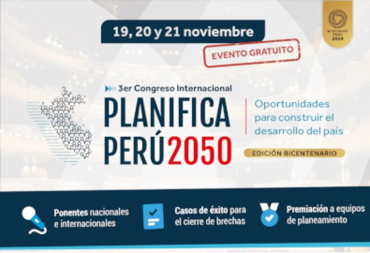 Evento CEPLAN: Únete al 3er Congreso Internacional Planifica Perú 2050 | 19,20 y 21 de Noviembre