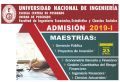 CONVOCATORIA DE ADMISIÓN MAESTRÍA 2019-I - FIEECS