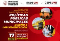 RSDS- UNI: POLÍTICAS PÚBLICAS MUNICIPALES: DISEÑO E IMPLEMENTACIÓN - 17 de agosto (CLASES GRATUITAS)