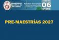 Pre-Maestr&iacute;as 2027 de la Unidad de Posgrado de la Facultad de Ciencias | Inicio 06 de Enero de 2027