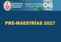 Pre-Maestr&iacute;as 2027 de la Unidad de Posgrado de la Facultad de Ciencias | Inicio 06 de Enero de 2027