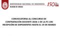 CONVOCATORIA AL CONCURSO DE CONTRATACI&Oacute;N DOCENTE 2026-1 DE LA FC-UNI | RECEPCI&Oacute;N DE EXPEDIENTES HASTA EL 19 DE MARZO