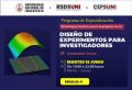 RSDS UNI / DISE&Ntilde;O DE EXPERIMENTOS PARA INVESTIGADORES - 18 de junio