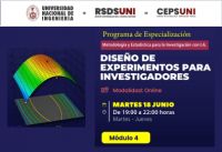 RSDS UNI / DISEÑO DE EXPERIMENTOS PARA INVESTIGADORES - 18 de junio