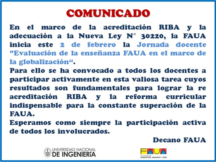 Jornada Docente FAUA