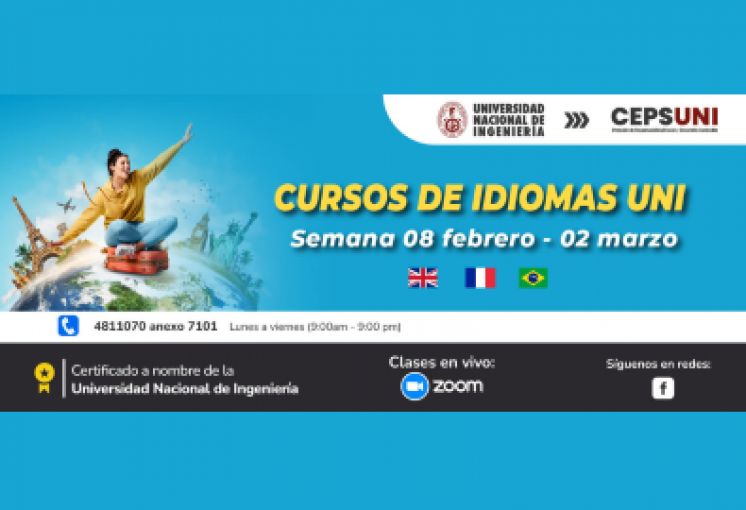 (CEPS - UNI) / Cursos de idiomas UNI - semana 08 febrero al 02 marzo