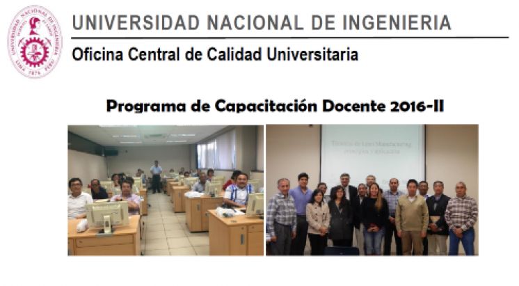 Programa de Capacitaci&oacute;n Docente 2016-II