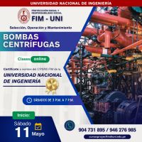 Cursos 2024 |  ¡  Conviértete en un Experto en Bombas Centrífugas  ! | Inicio 11 de Mayo