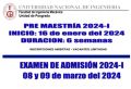 Proceso de Admisión de las Maestrías de la Unidad de Posgrado FIM, para el período Académico 2024-1