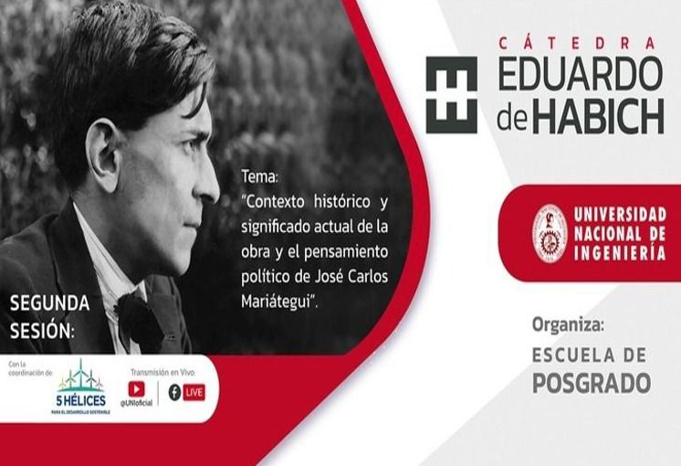 Cátedra Eduardo de Habich de la UNI abordará pensamiento de José Carlos Mariátegui