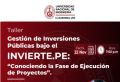 Invitación a Taller Gestión de Inversiones Públicas, bajo el INVIERTE.PE: Conociendo la fase de ejecución de proyectos.