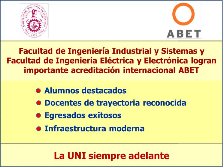 FIIS y FIEE logran acreditación ABET